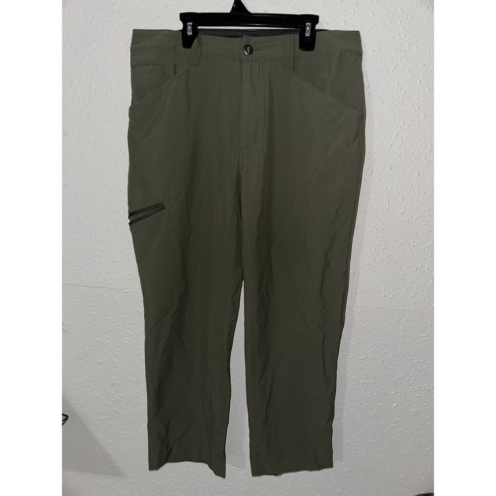 Patagonia Quandary Roll Up Hiking Pants Women Size 32x27 Forge Green EUC